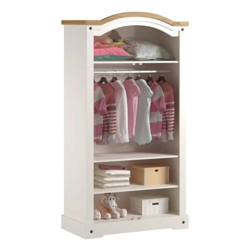 Ropero Smile 2 Puertas C-939 Crema/pino Mdf Ropero Smile 2 Puertas C-939 Crema/pino Mdf