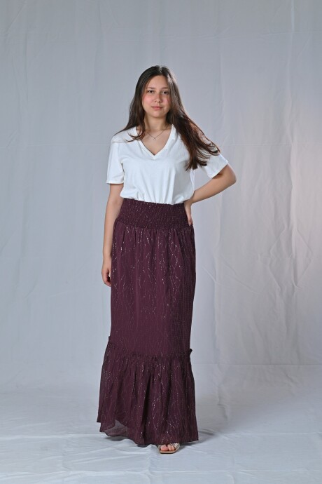 Falda Julieta Bordeaux