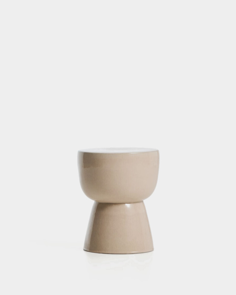 Mesa auxiliar exterior Mesquida de cerámica con acabado terracota glaseado Ø 35 cm - con acabado crudo glaseado Ø 36 cm 