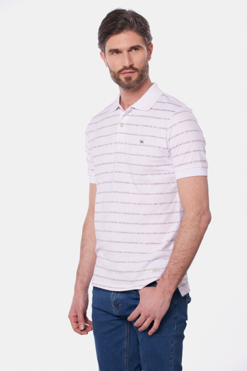 REMERA POLO ESTAMPADA - Blanco 