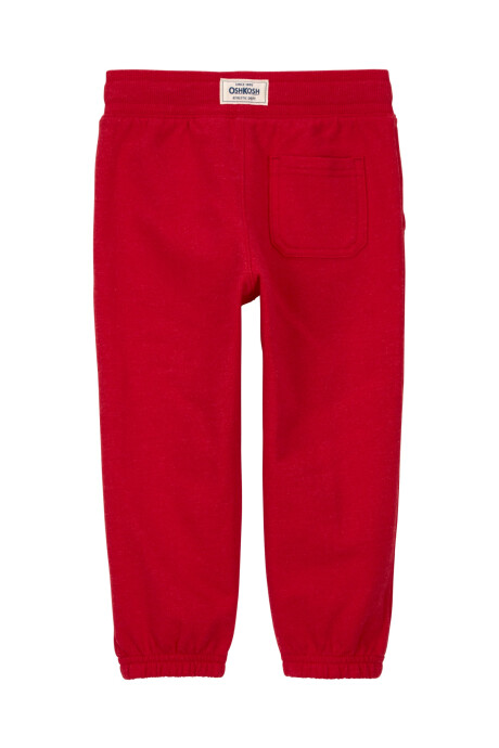 Pantalón deportivo de algodón, con logo, rojo Sin color