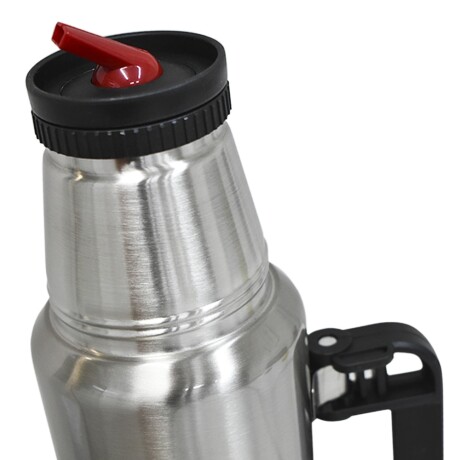 Kit de Termo 1.2Lts con Mate y Bombilla en Acero Inoxidable Comet Plateado