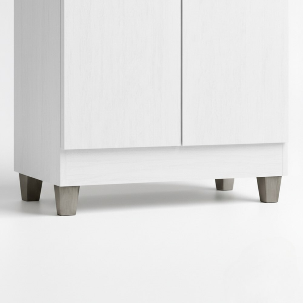 ROPERO 2 PUERTAS GUARDARROPA ARMARIO PLACARD CLOSET MULTIUSO CON LLAVE BLANCO