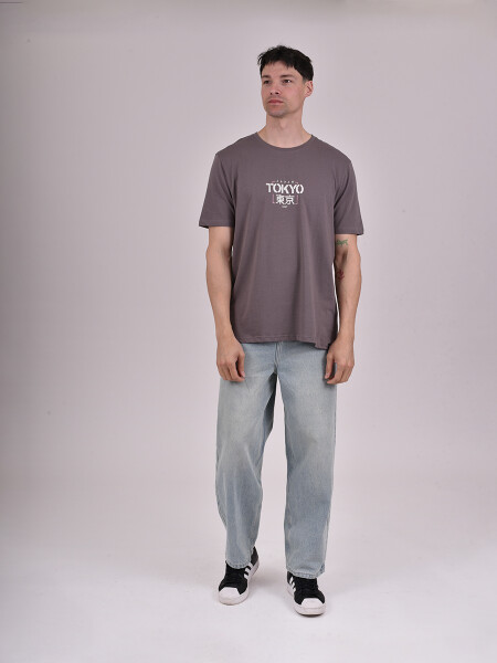 REMERA EDESSA GRIS OSCURO