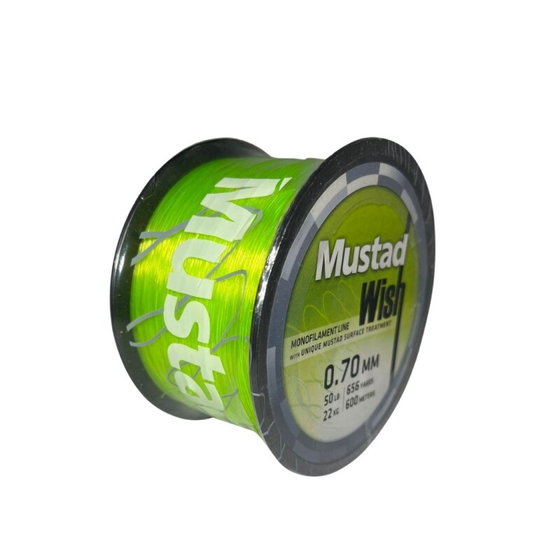 Tanza Mustad Wish Amarilla Flúo 0,70 mm 600 m 22 kg ML030-70-600 TANZA ML030-70-600 TANZA MUSTAD WISH AMAR.FLUO 600MTS X 0,70MM(22KGS)