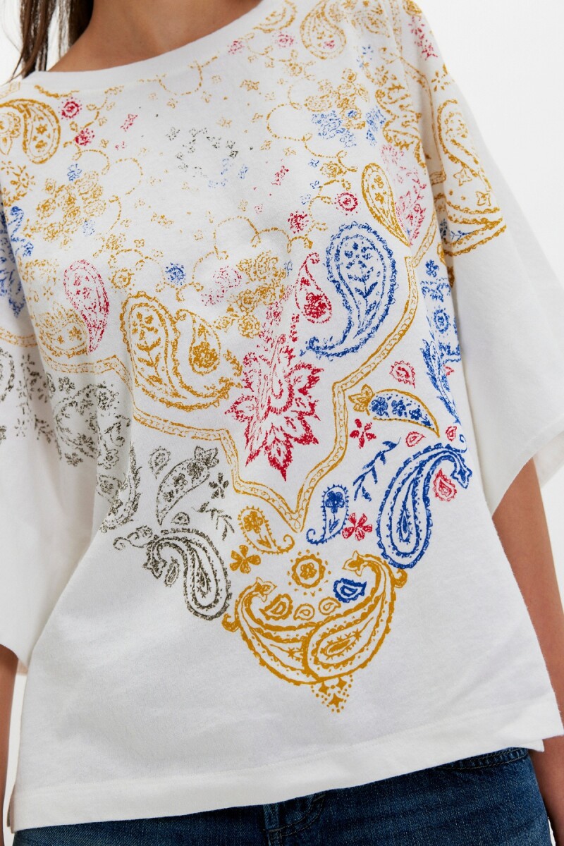 REMERA HEIRLOOM PRINT Marfil