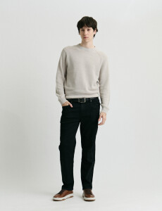 470986 SWEATER HARRINGTON LABEL Beige Melange
