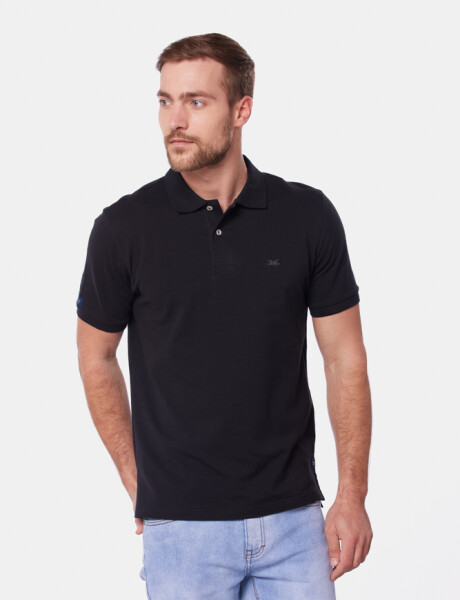 REMERA POLO LISA Negro