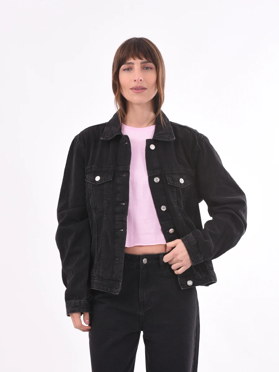 CAMPERA JEAN INDIGO - NEGRO 