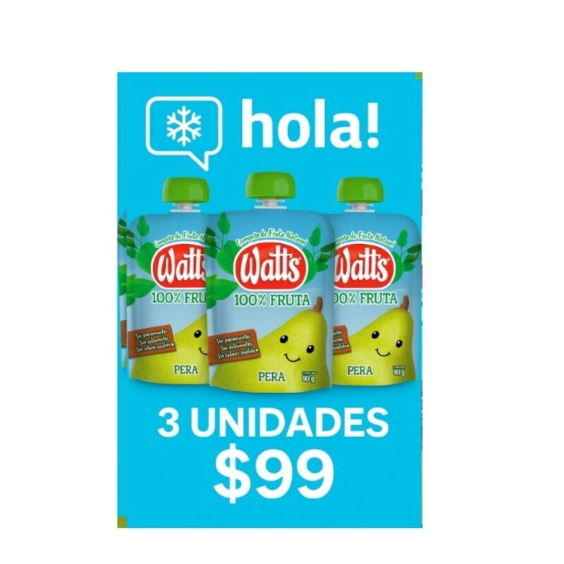 COMPOTA WATTS SABOR PERA 3X $99 COMPOTA WATTS SABOR PERA 3X $99