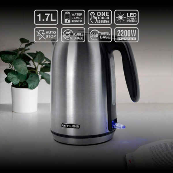 Hervidor Jarra Eléctrica Muse Ms-015 Bs 1.7l JARRA ELECTRICA MUSE MS015BS HERVIDOR IN