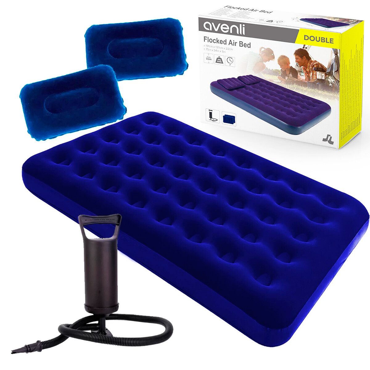 Colchón Inflable Avenli Jilong 2p Con Inflador + 2 Almohadas - Jil024032 