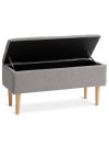 Banco BADSTED almacenaje tela gris cl/color roble Banco BADSTED almacenaje tela gris cl/color roble