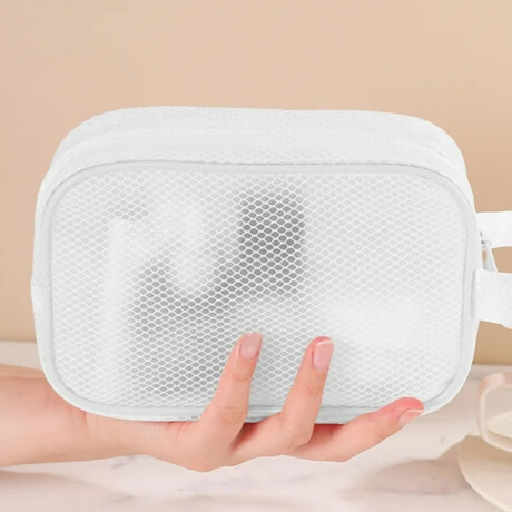 Neceser impermeable con asa - 20x12x7cm Blanco