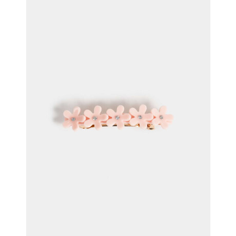 Hebillas Francesas Con flores rosa claro