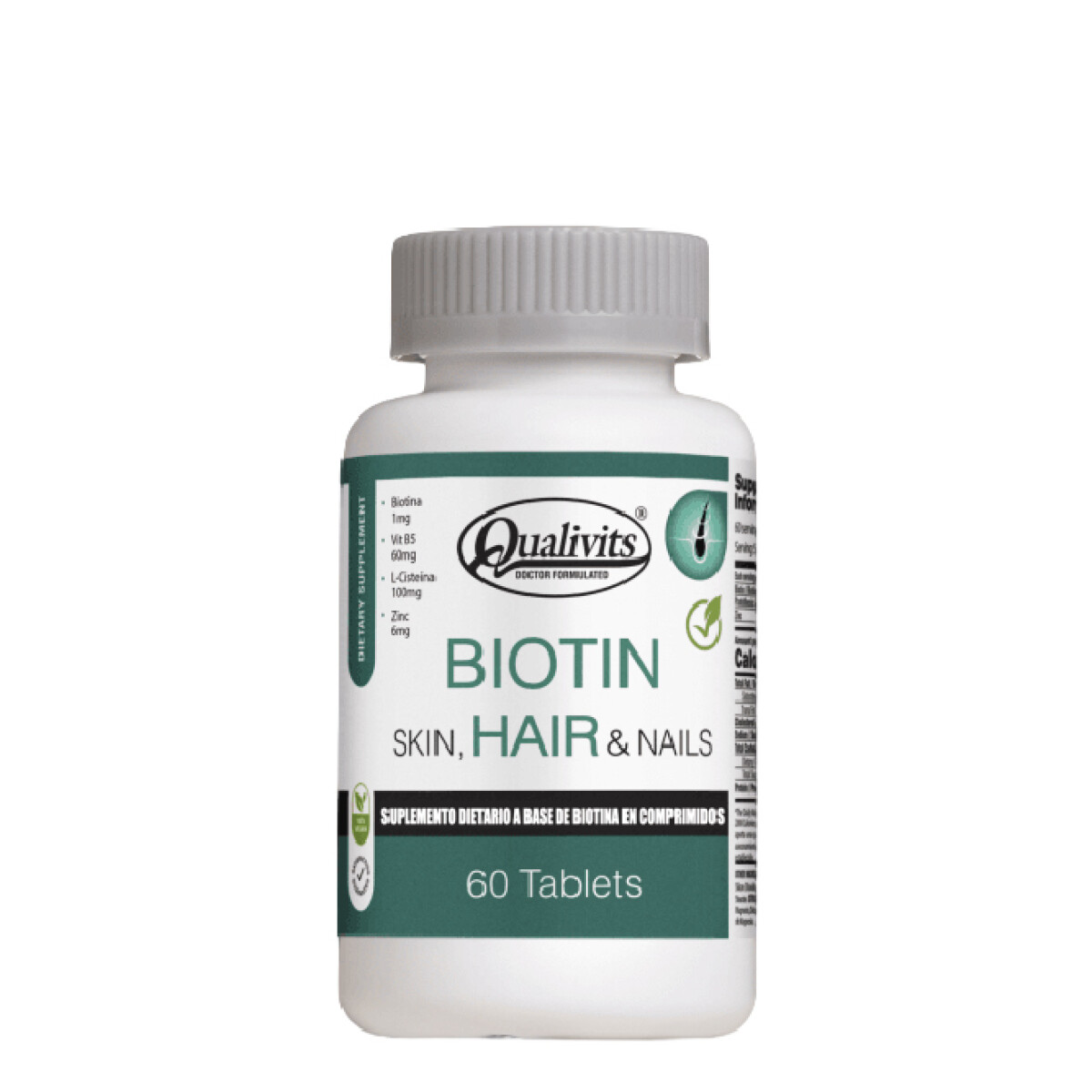 Biotin skin, hair & nails 60caps Qualivits 