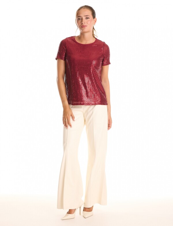 Blusa Lentejuelas BORDEAUX