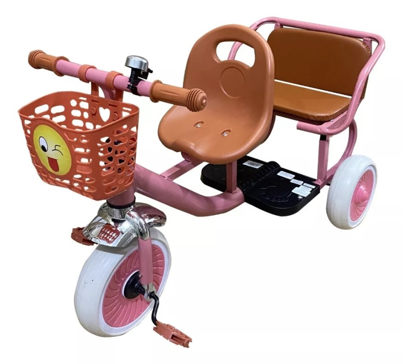 Triciclo Retro con Asiento Trasero ML-5007 - ROSA 