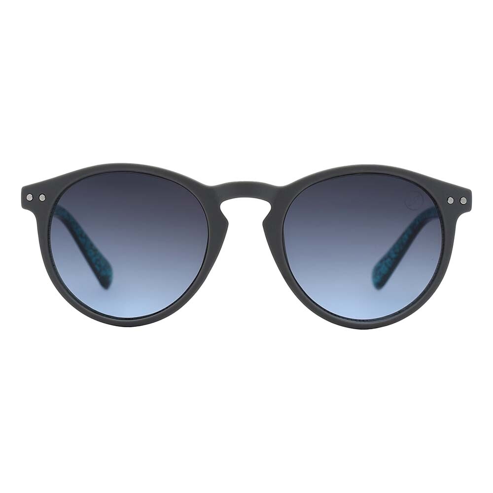 Lentes De Sol De Policarbonato Redondo Street Kids Gradiente azul/Gris