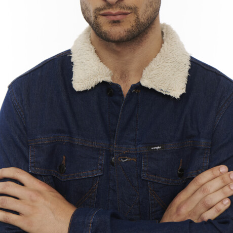 Campera Wrangler de Hombre - DENIM JACKET SHERPA - WM9743UR ELD