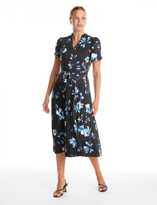 Vestido Flores NEGRO/MULTI