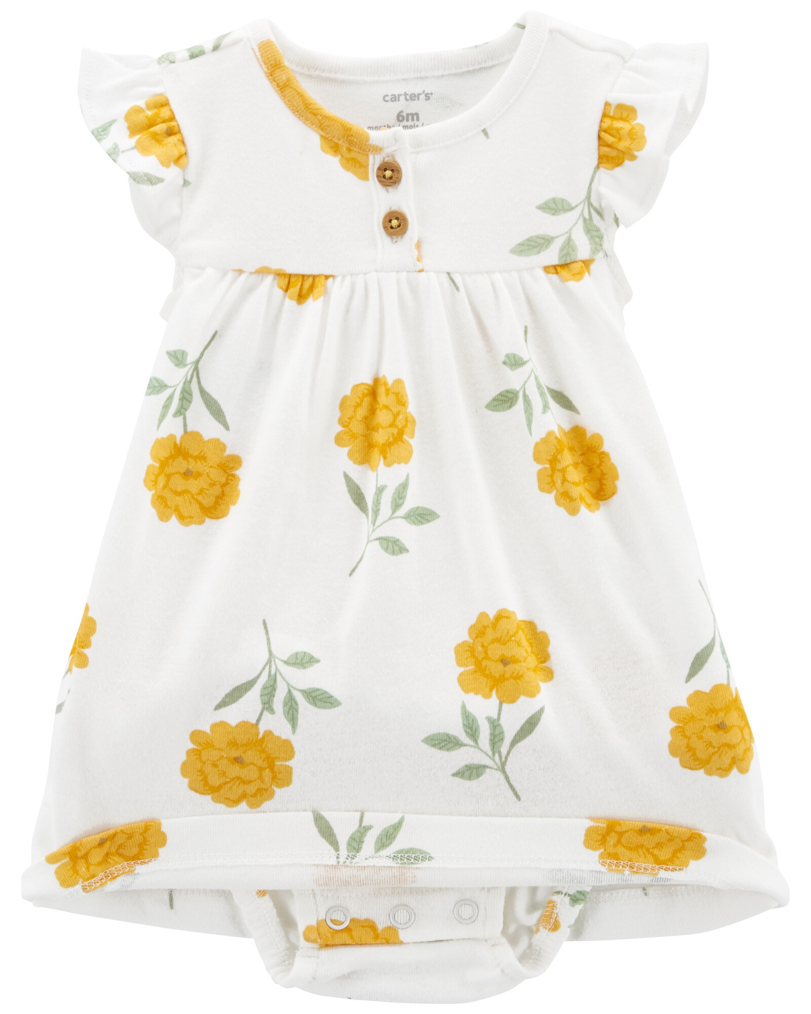 Set dos piezas vestido floral y saco de punto de algodón Set dos piezas vestido floral y saco de punto de algodón