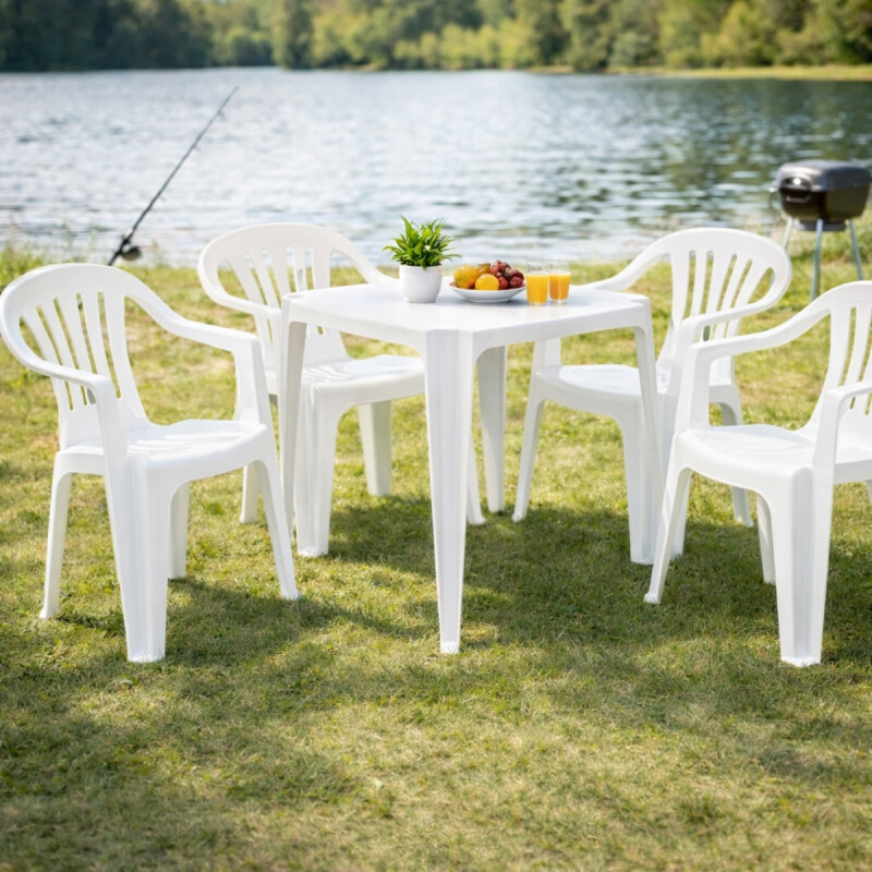 Silla Bela Vista con apoya brazos BLANCO