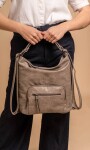CARTERA MOCHILA VERBENA GRIS