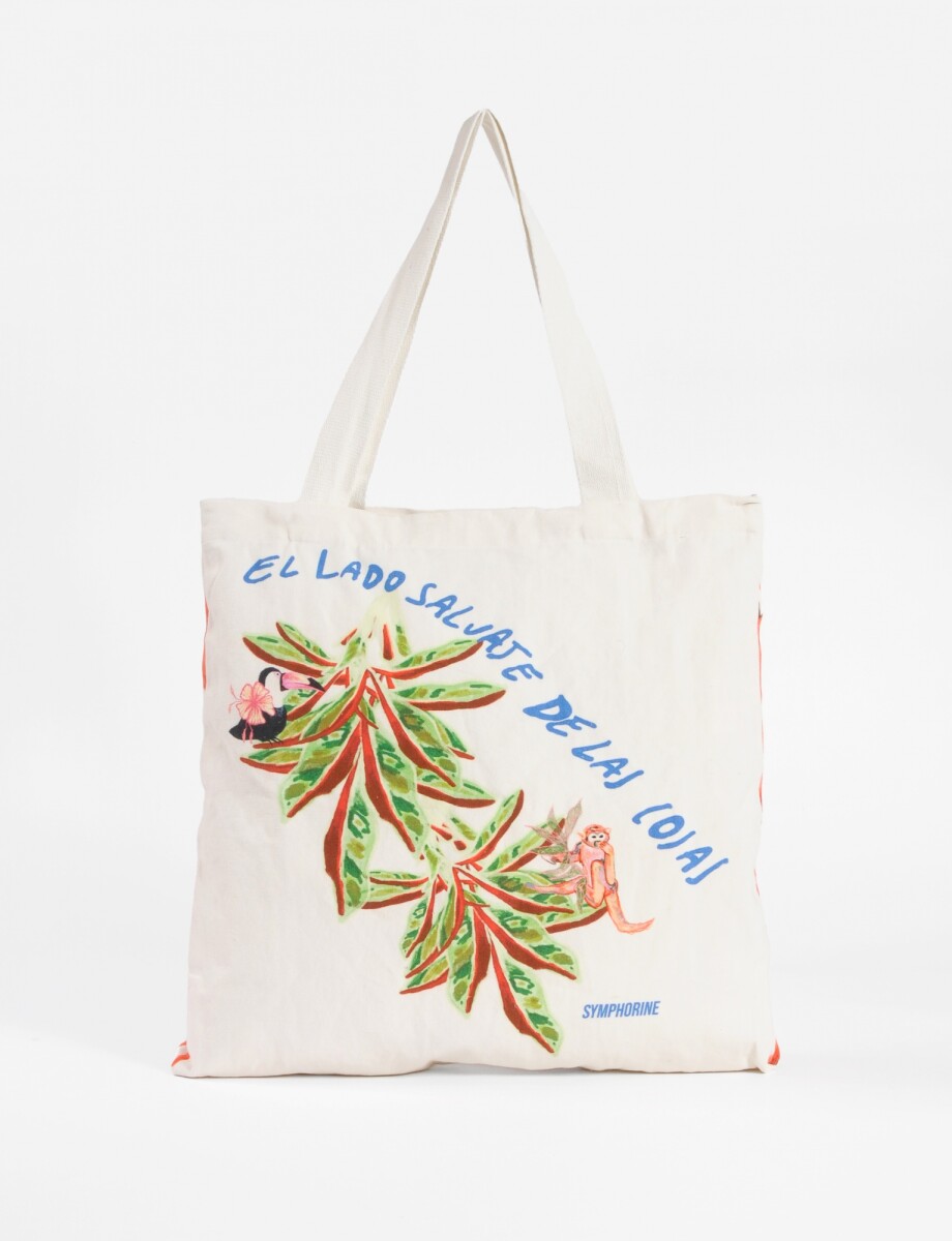 Bolso con estampa jungla - beige 