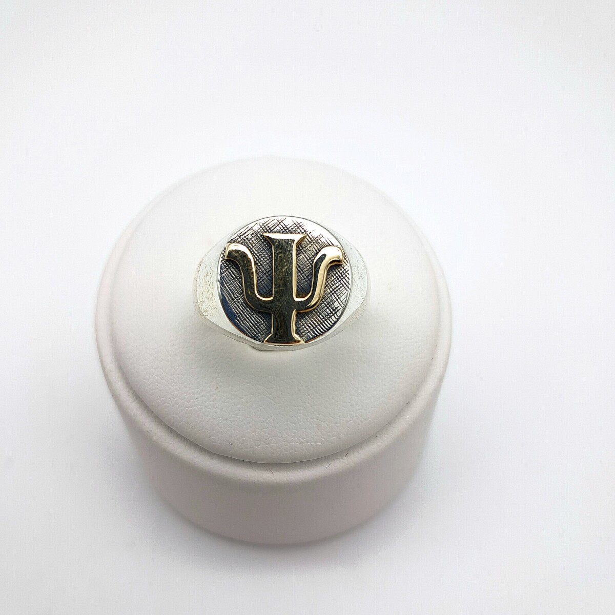 Anillo de plata 925 y oro 10 ktes, SICOLOGÍA. 