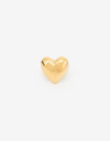 Anillos Medianos y Grandes Metal Anillo Bold De Acero Corazón - Dorado