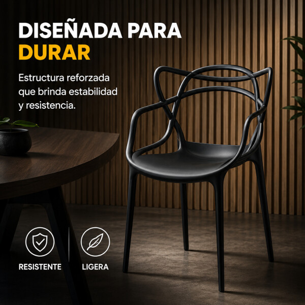 Silla de Comedor ComboHome Allegra Pack X6 Negro 1