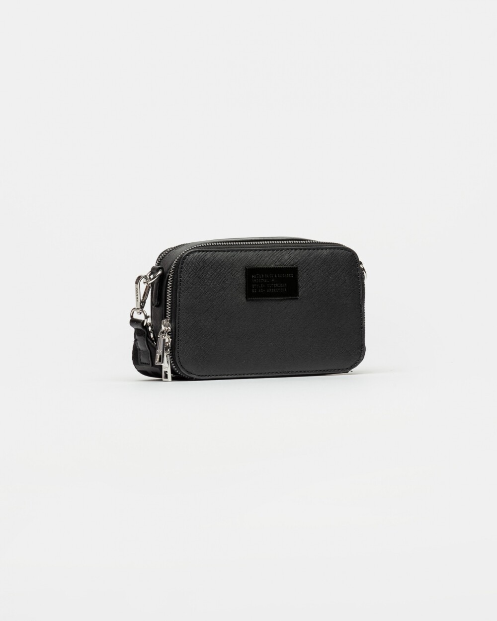 Mini bag New Penny en efecto cuero Negro