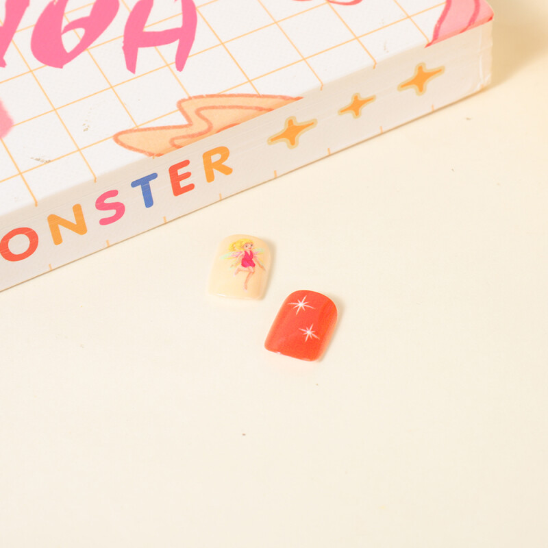 Uñas Postizas Infantiles - Coloridas - 12 Piezas #10 Uñas Postizas Infantiles - Coloridas - 12 Piezas #10