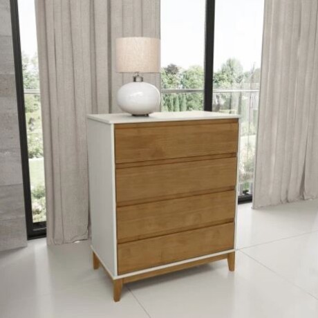 Cómoda Prata Blanca Y Natural 2801BFN Cómoda Prata Blanca Y Natural 2801BFN