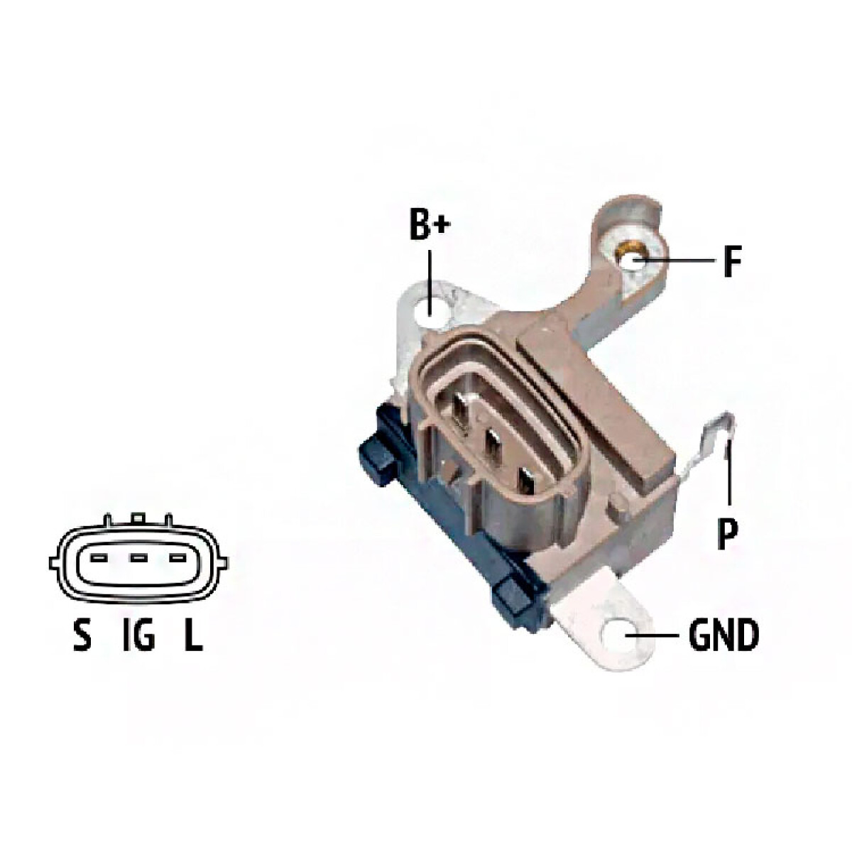 REGULADOR VOLTAJE TOYOTA 12V N.DENSO=IN.6001 NOSSO 