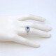 Anillo Nuevo Estilo Antiguo, Platino, Brillantes Y Zafiro Anillo Nuevo Estilo Antiguo, Platino, Brillantes Y Zafiro