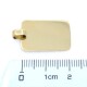 Medalla en oro 18k rectangular. Medida 22 x 15 mm Medalla en oro 18k rectangular. Medida 22 x 15 mm