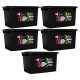Set x5 Caja organizadora 30lts NEGRO