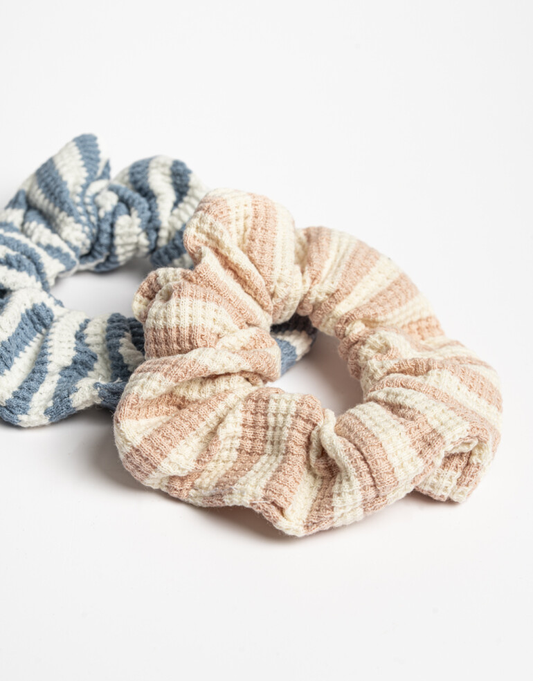 Skunzies Estampados Set De Scrunchies Estampadas - Combinacion Bicolor