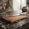 Tabla Eucaliptus 42x14 cms y cuchilla profesional Tabla Eucaliptus 42x14 cms y cuchilla profesional