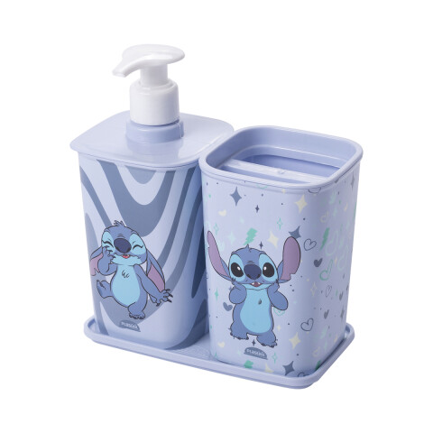 Pack de Portacepillo y Dispensador de Jabón Stitch U