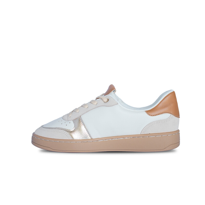 Zapato Dama Piccadilly OFF WHITE/GOLD/BROWN