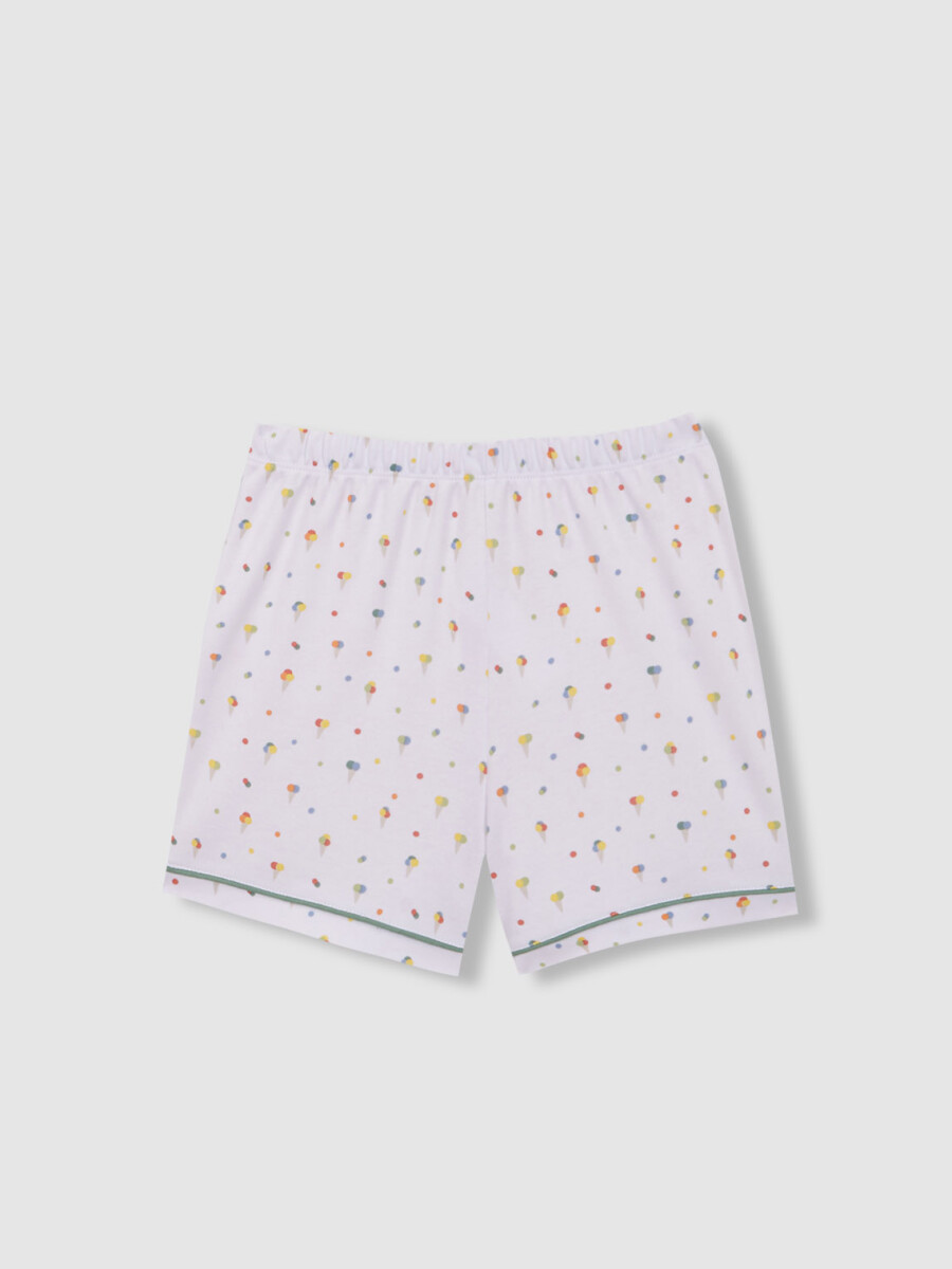 Pijama Helados Con Vivos En Contraste Blanco