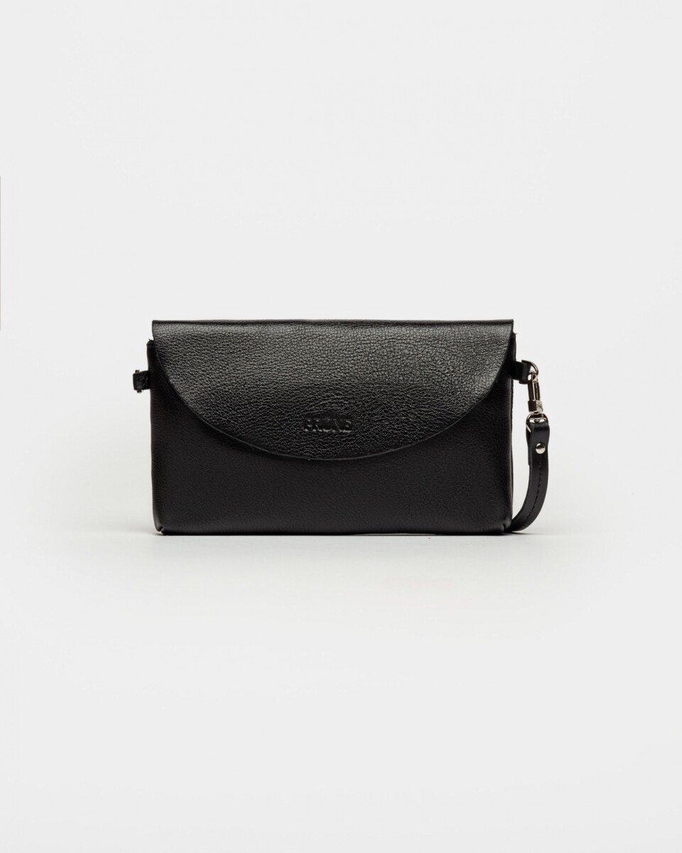 Mini Bag Viena En Cuero Liso Satinado - Negro 