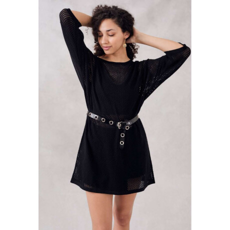 Vestido Calados Negro