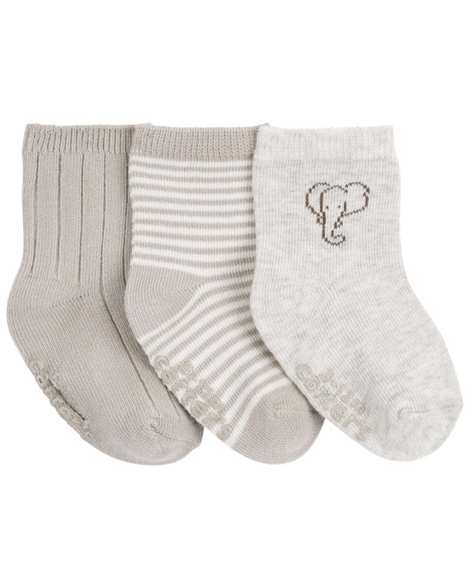 Pack tres pares de medias de algodón, estampa elefante Pack tres pares de medias de algodón, estampa elefante