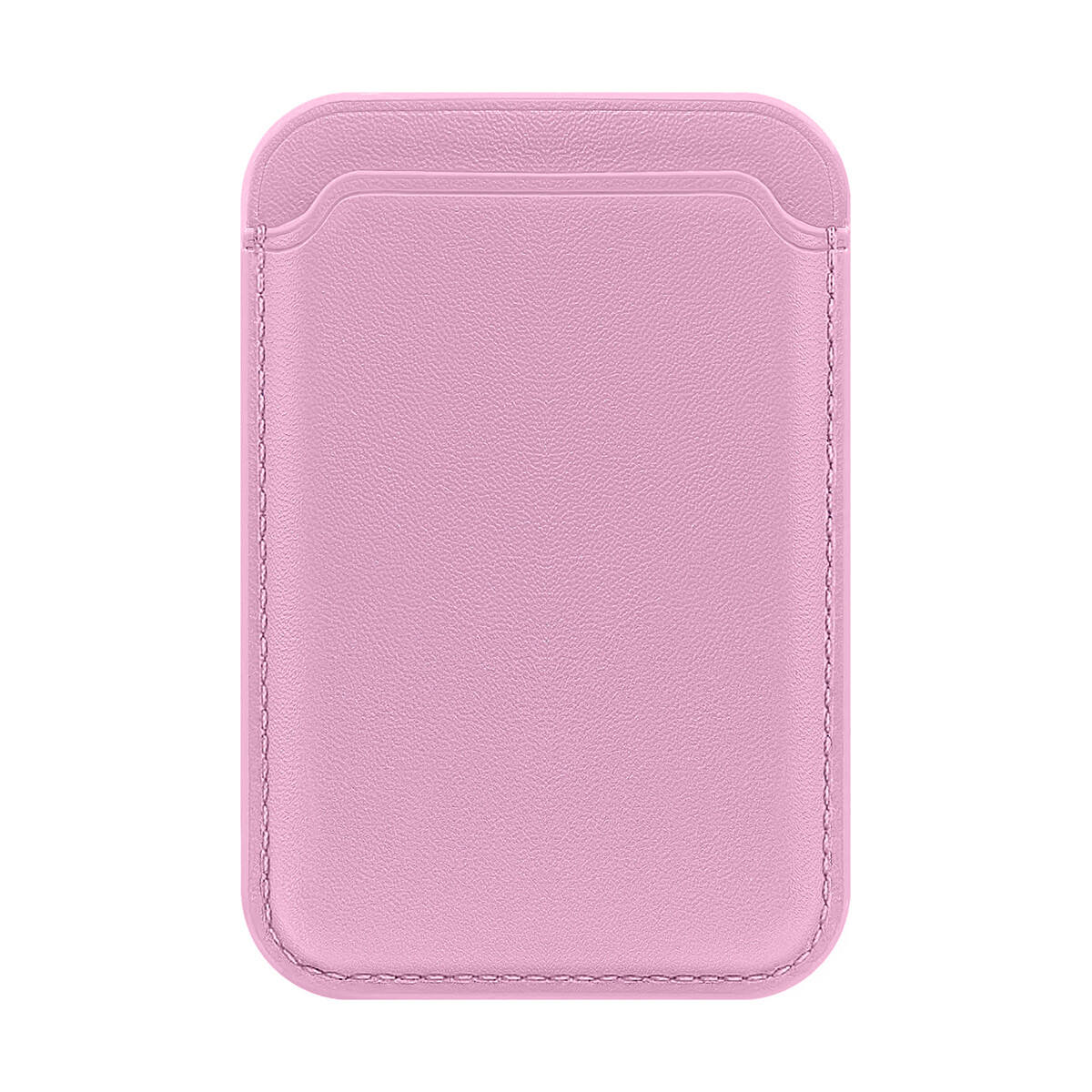 Tarjetero para Celular Tipo Billetera de Cuero Magnético MagSafe Pink sand