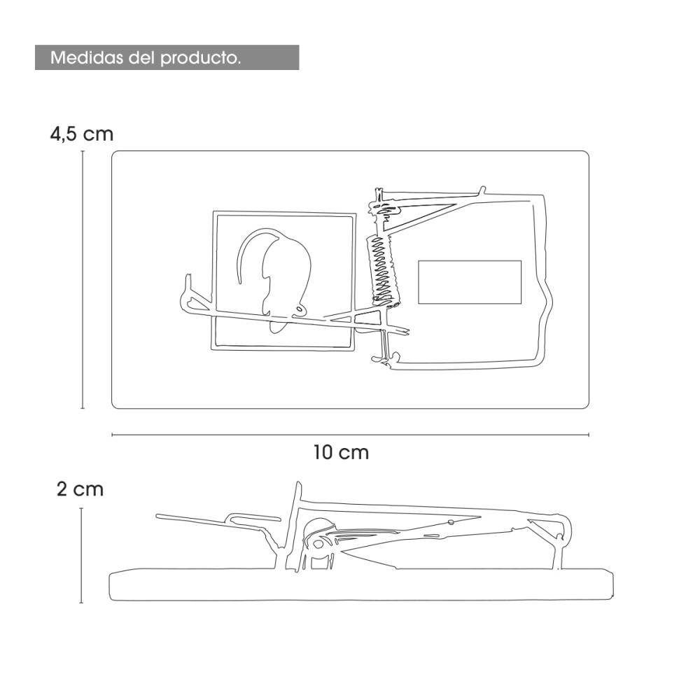 Trampera Trampa Ratón Rata Laucha Roedor X 2 Trampera Trampa Ratón Rata Laucha Roedor X 2