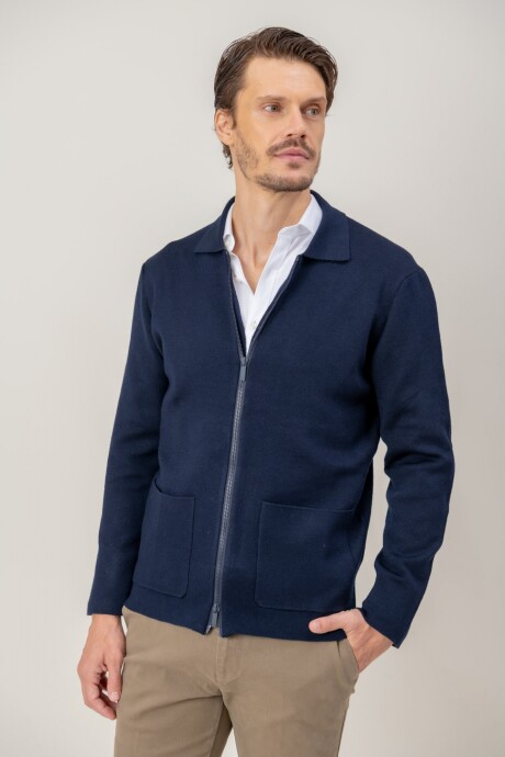 Overshirt zipper Azul marino